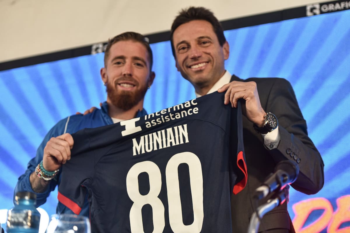 Iker Muniain fue presentado en San Lorenzo. Foto: X.
