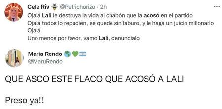 Comentarios en repudio. Foto: Twitter.