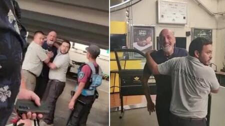 Tremendo cruce entre Gustavo Sofovich y Fabio Cuggini. Foto: NA.