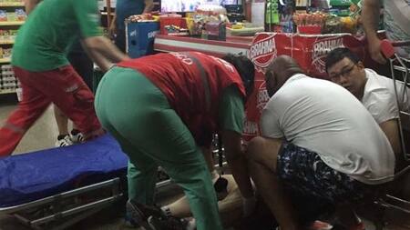 Mujer baleada en supermercado chino