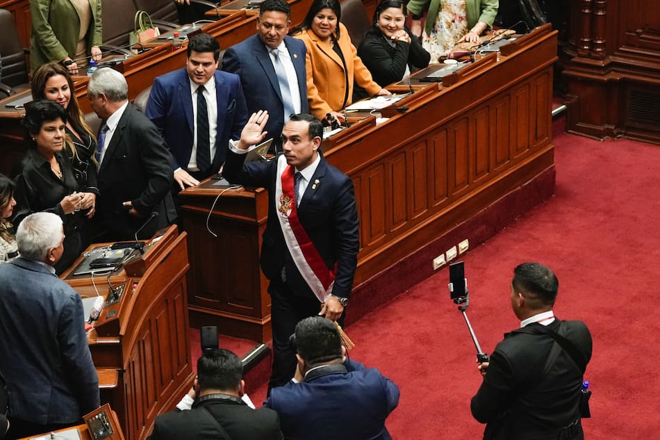 José Jerí, presidente interino de Perú.