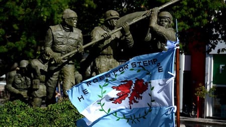 Guerra de Malvinas, bandera, combatientes