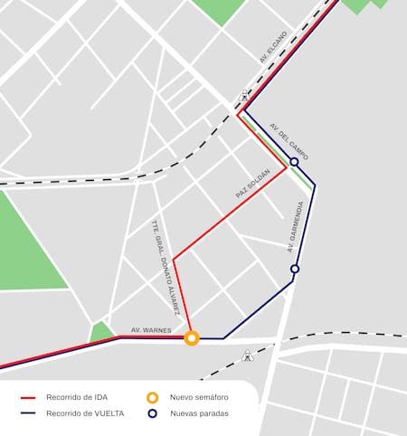 Cambio en el recorrido del colectivo de la línea 78.
