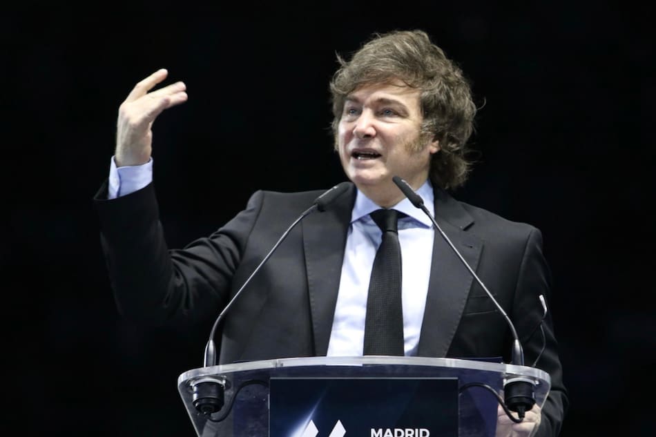 Javier Milei en el Foro Económico de Madrid. Foto: Presidencia