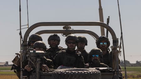 Continúa el conflicto en la Franja de Gaza, soldados israelíes. Foto: Reuters.