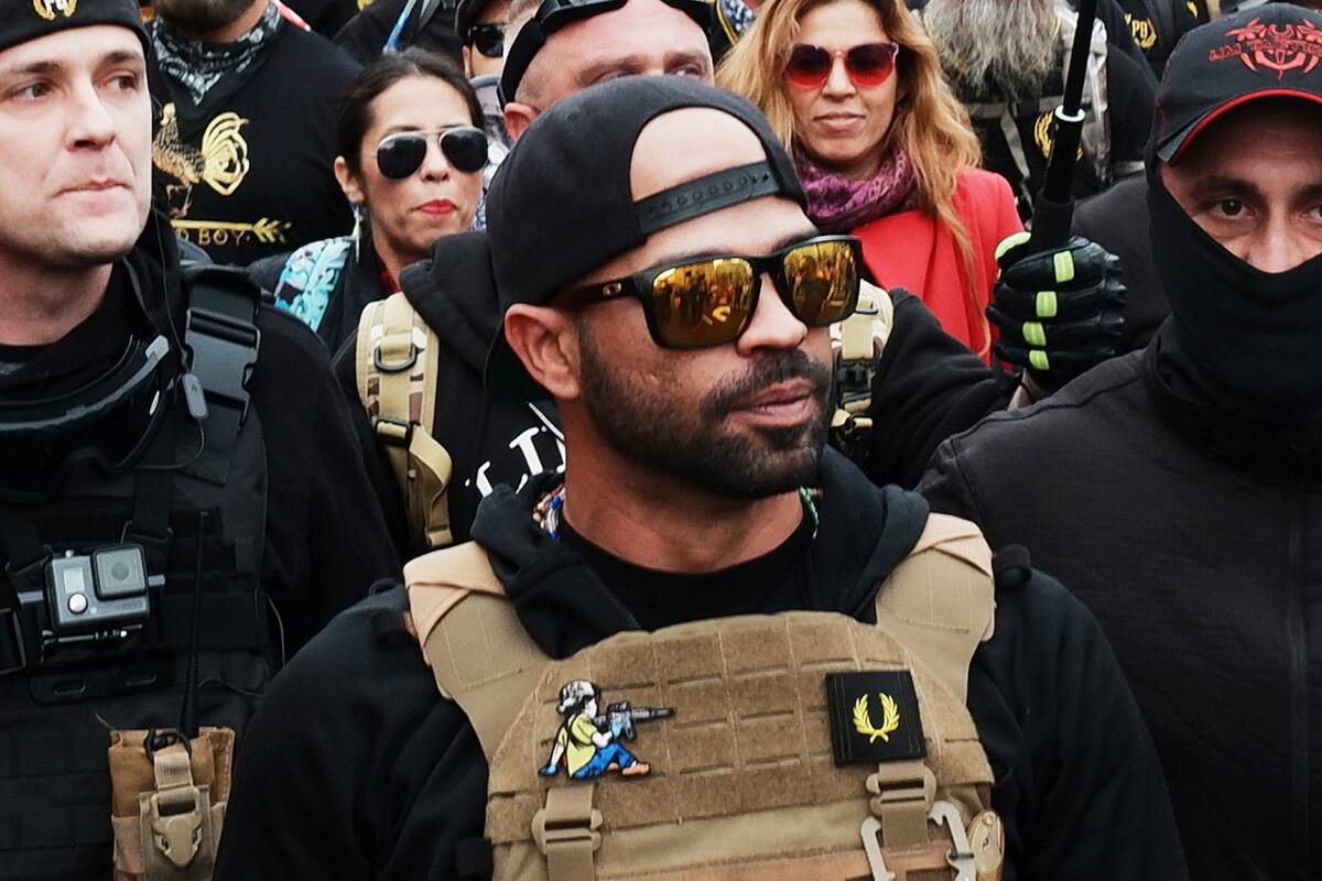 Enrique Tarrio, líder de los Proud Boys. Foto: EFE.