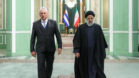 Miguel Díaz-Canel y Ebrahim Raisí, Cuba e Irán. Foto: EFE