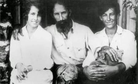 Horacio Quiroga y sus dos hijos mayores