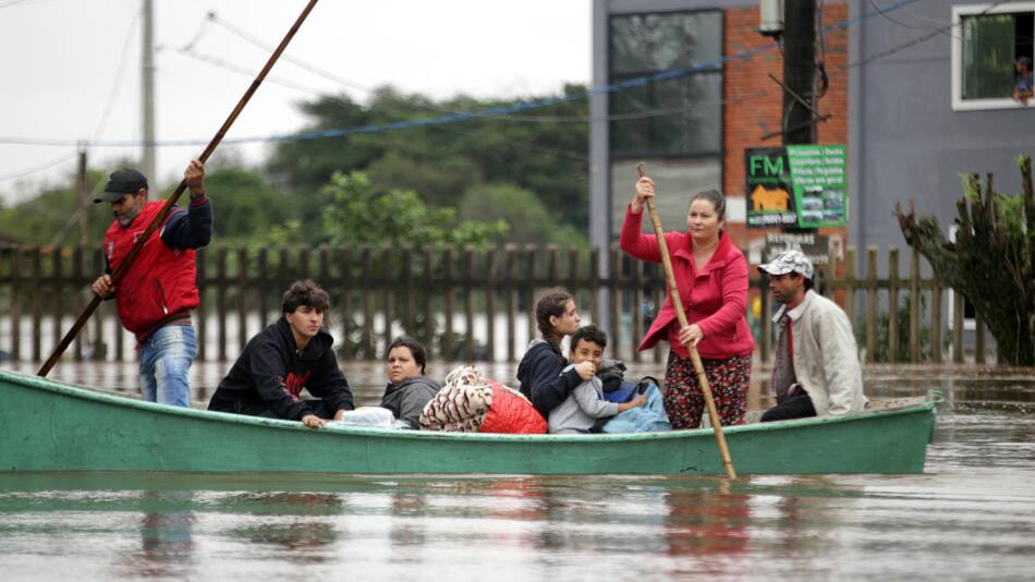 Lluvias en Brasil. Foto: EFE.