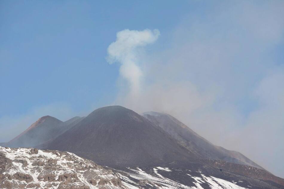 Nueva activación del volcán Etna. Foto: EFE