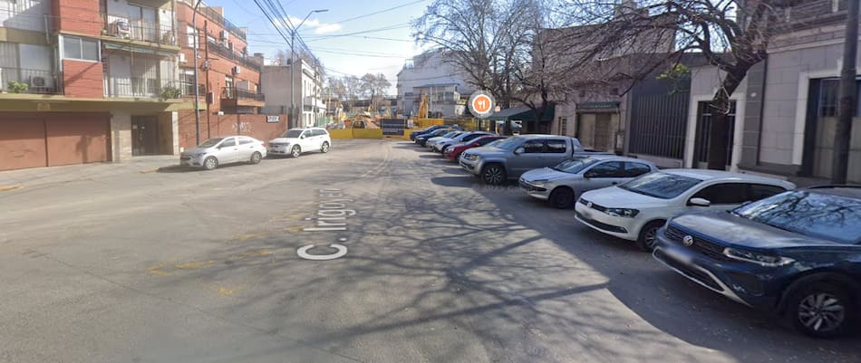 El corte de calle por las obras entre Villa Luro y Liniers.