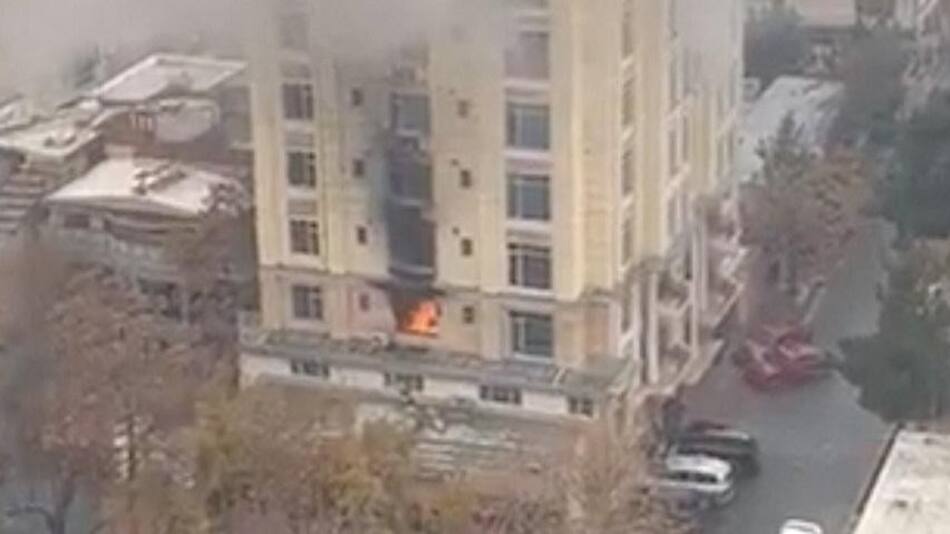 Incendio en Kabul. Foto: Reuters.