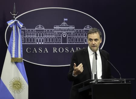 Manuel Adorni, vocero presidencial. Foto: NA.