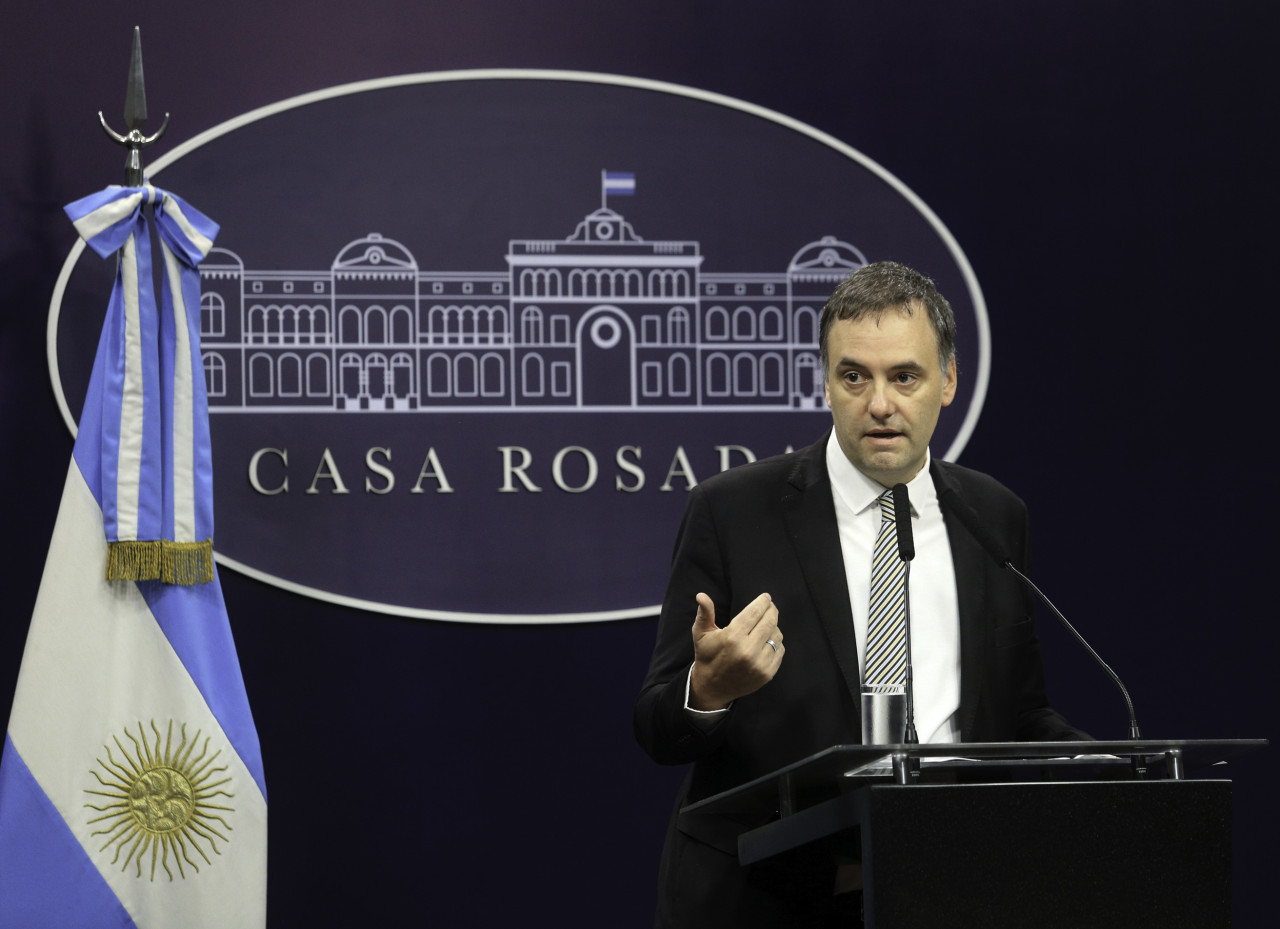 Manuel Adorni, vocero presidencial. Foto: NA.