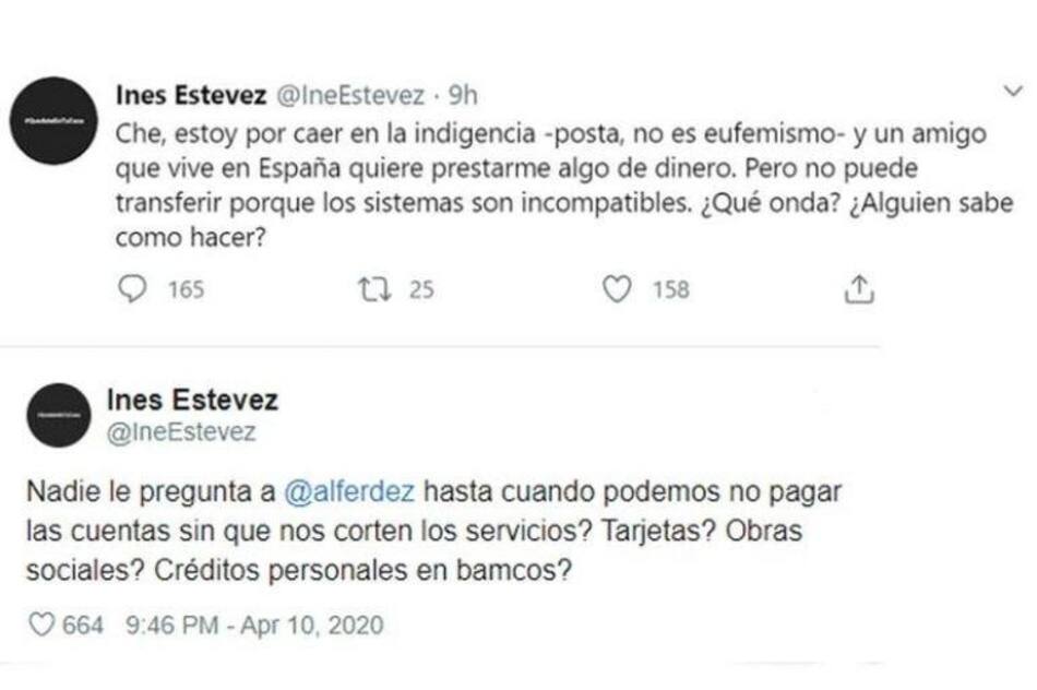 Inés Estevez, tweets