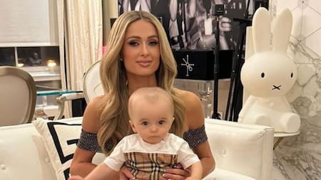 Paris Hilton con su hijo. Foto: Instagram.