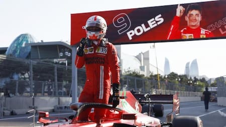 Leclerc voló en Bakú y se quedó con la pole position en la Fórmula 1