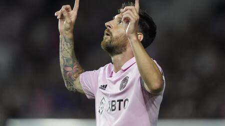 Festejo de Messi. Foto: NA.