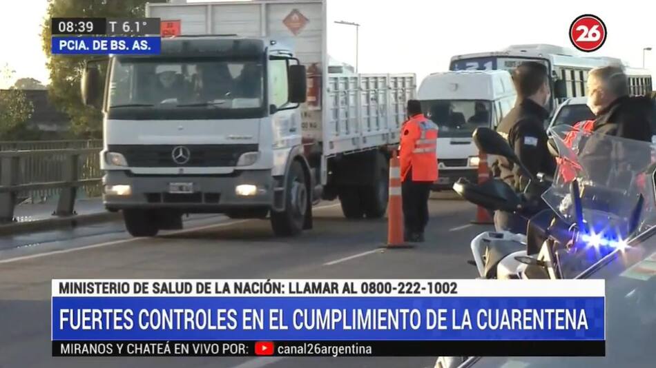 Nueva fase de aislamiento por coronavirus, fuertes controles por cumplimiento en el AMBA, Canal 26