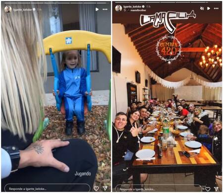 Wanda Nara y L-Gante, juntos otra vez. Fotos: Instagram.