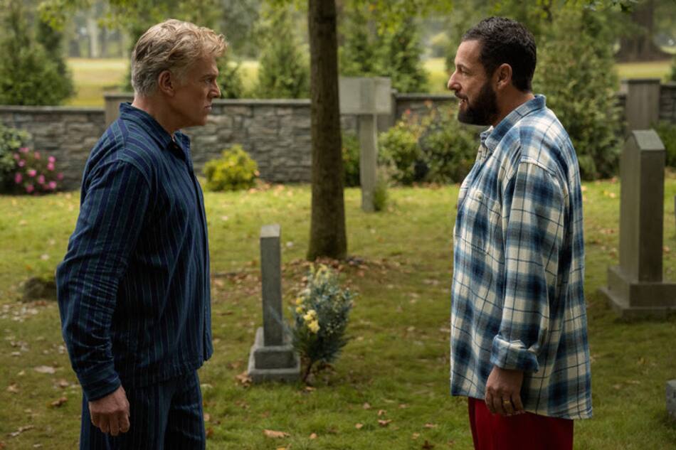 Christopher McDonald y Adam Sandler, protagonistas de "Happy Gilmore 2". Foto: Netflix.