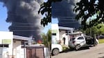 Impactante video de un incendio y explosión en una fábrica de Francisco Álvarez: alarma por material inflamable