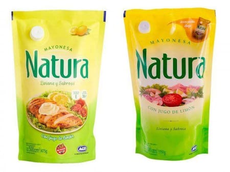 Mayonesa Natura original - Mayonesa Natura falsificada