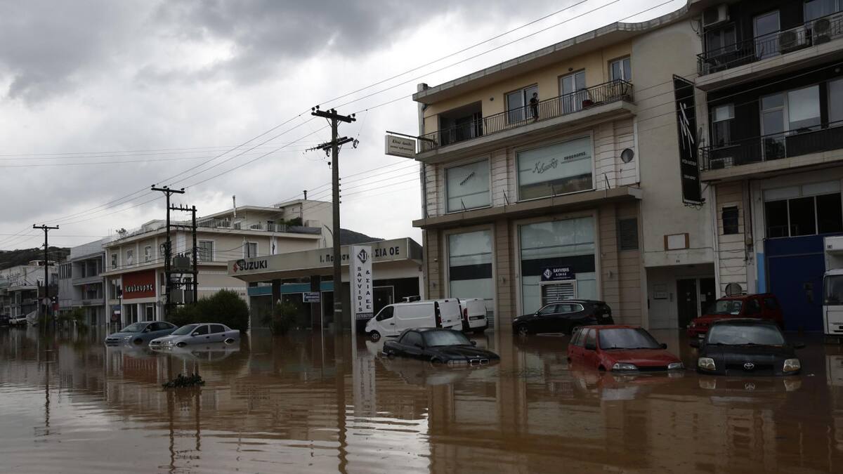 Grecia afronta el efecto de las lluvias torrenciales. EFE.