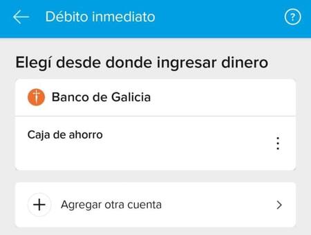 Ingreso de dinero en la app. Foto: Mercado Pago.