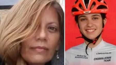 Mariela Arce (periodista) y Bianca Tempestini (ciclista), las protagonistas del grave accidente. Foto: NA.