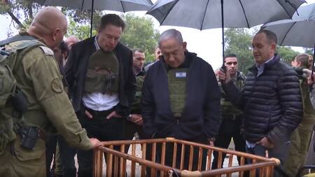 Benjamín Netanyahu y Elon Musk en Israel. Foto: Captura de pantalla.