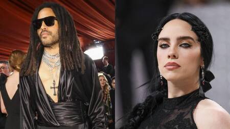 Lenny Kravitz y Billie Eilish. Fotos: Reuters.