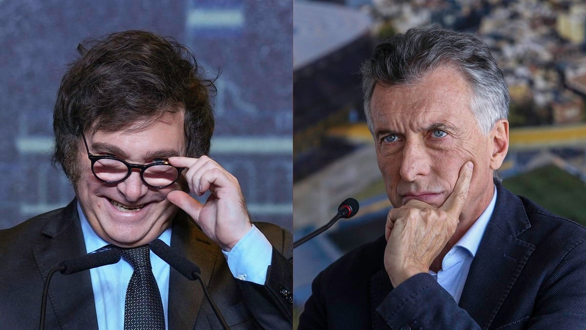 Javier Milei y Mauricio Macri.