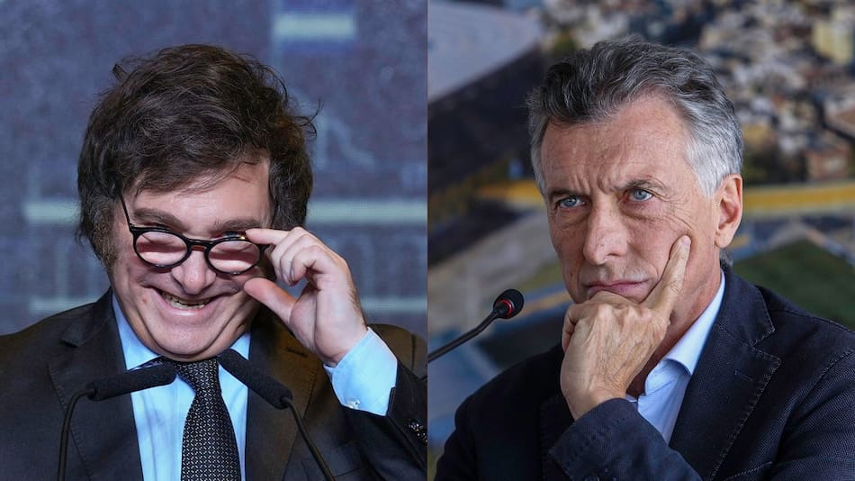 Javier Milei y Mauricio Macri.