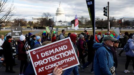 Marcha por el aborto en Estados Unidos. Foto: Reuters
