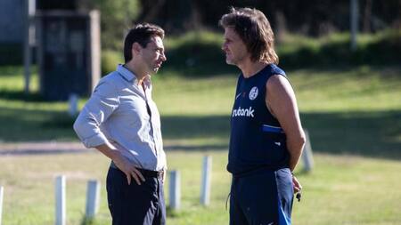 Marcelo Moretti y Ruben Darío Insúa. Foto: @SanLorenzo.