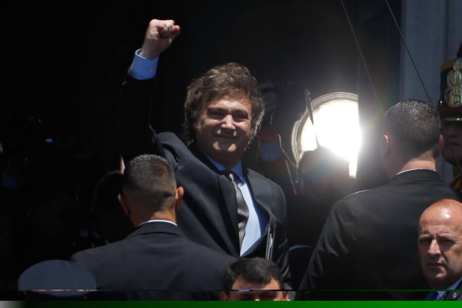 Asunción de Javier Milei. Foto: EFE.