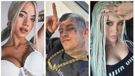 L-Gante, Wanda Nara, Candela Arizaga. Foto Instagram.