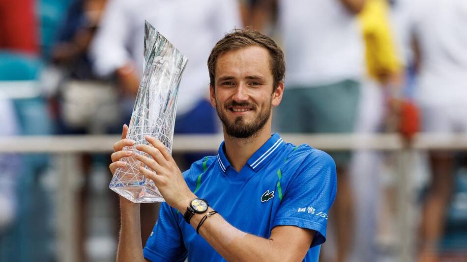 Daniil Medvedev, campeón del Masters 1000 de Miami. Foto: Reuters.
