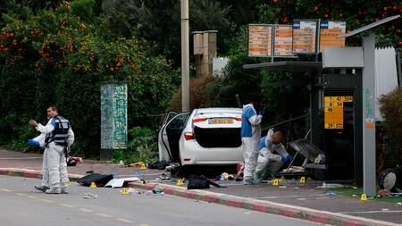 Atentado en Raanana, Israel. Foto: Reuters.