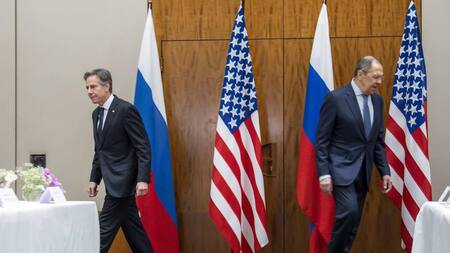 Blinken y Lavrov, Rusia y EEUU. Foto: EFE