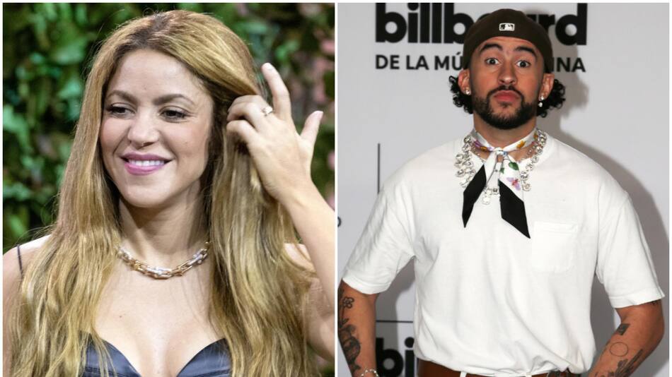 Shakira y Bad Bunny. Fotos: EFE.