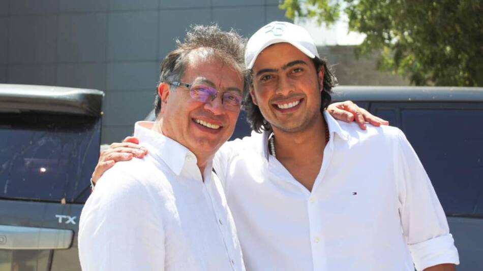 Gustavo y Nicolás Petro. Foto: Instagram @nicolaspetroB