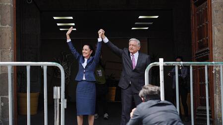 Claudia Sheinbaum y Andrés Manuel López Obrador. Foto: EFE