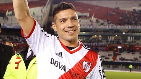 Sergio "Maravilla" Martínez con la camiseta de River Plate. Foto: Instagram / ESPN.