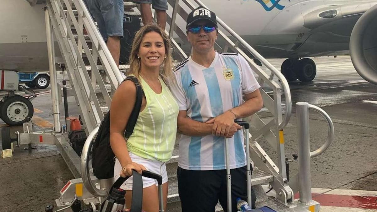 Pablo Lescano junto a su hermana Romina