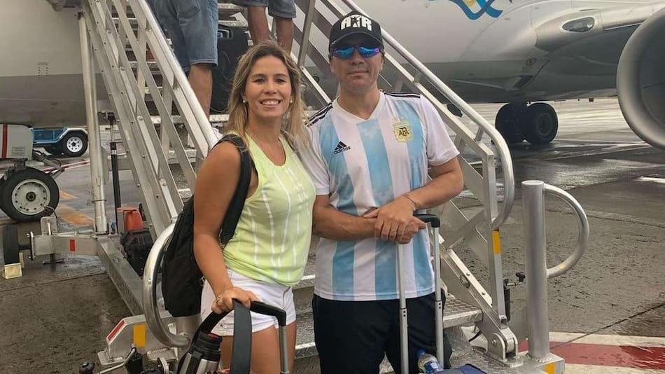 Pablo Lescano junto a su hermana Romina