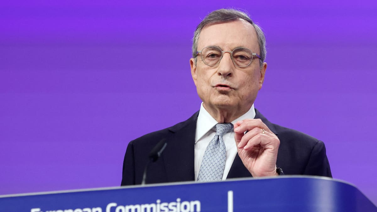 El expresidente del Banco Central Europeo, Mario Draghi. Foto: Reuters.