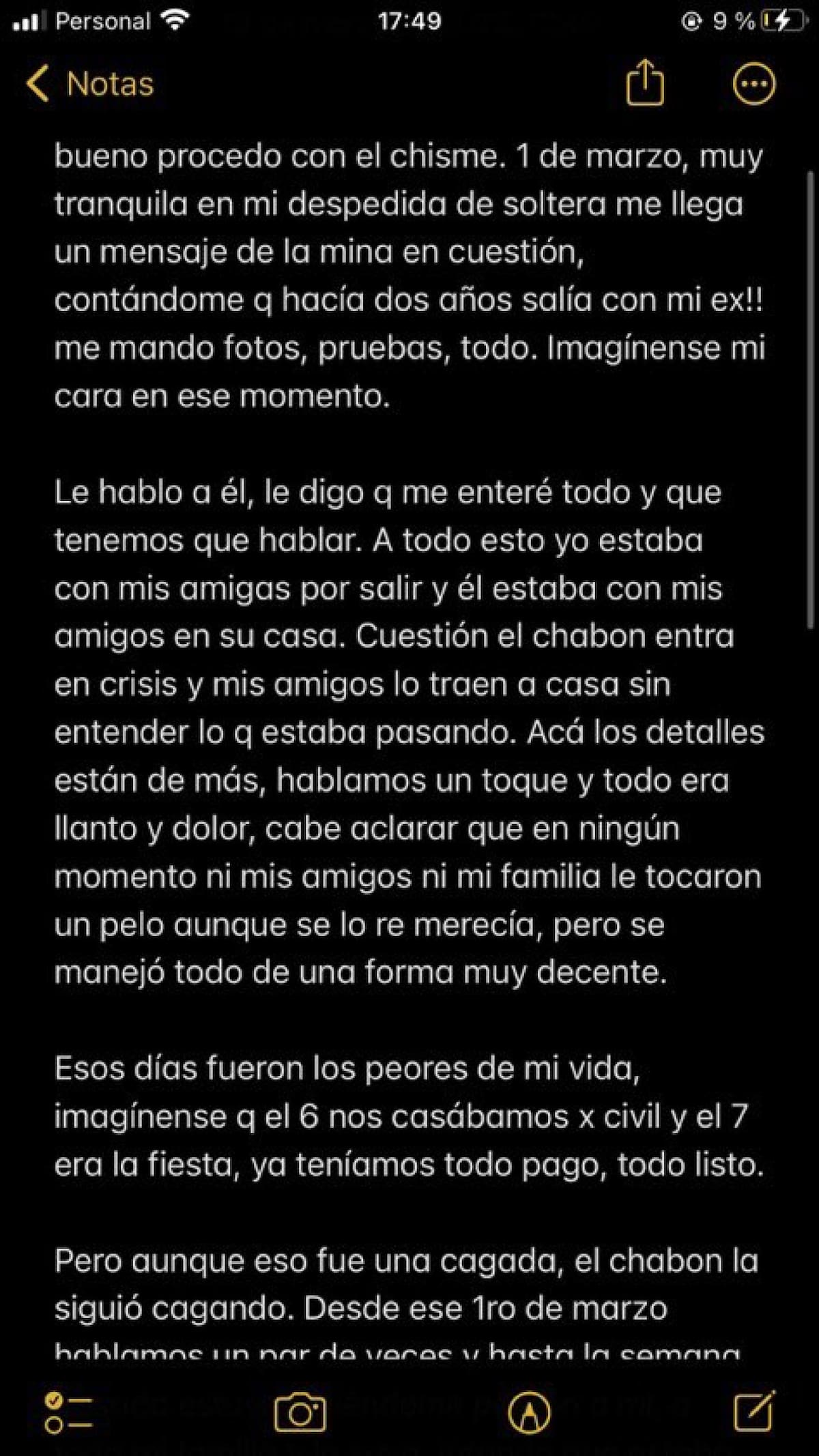 Una hincha estaba por casarse y se enteró que su pareja la engañaba 1. Foto: X.