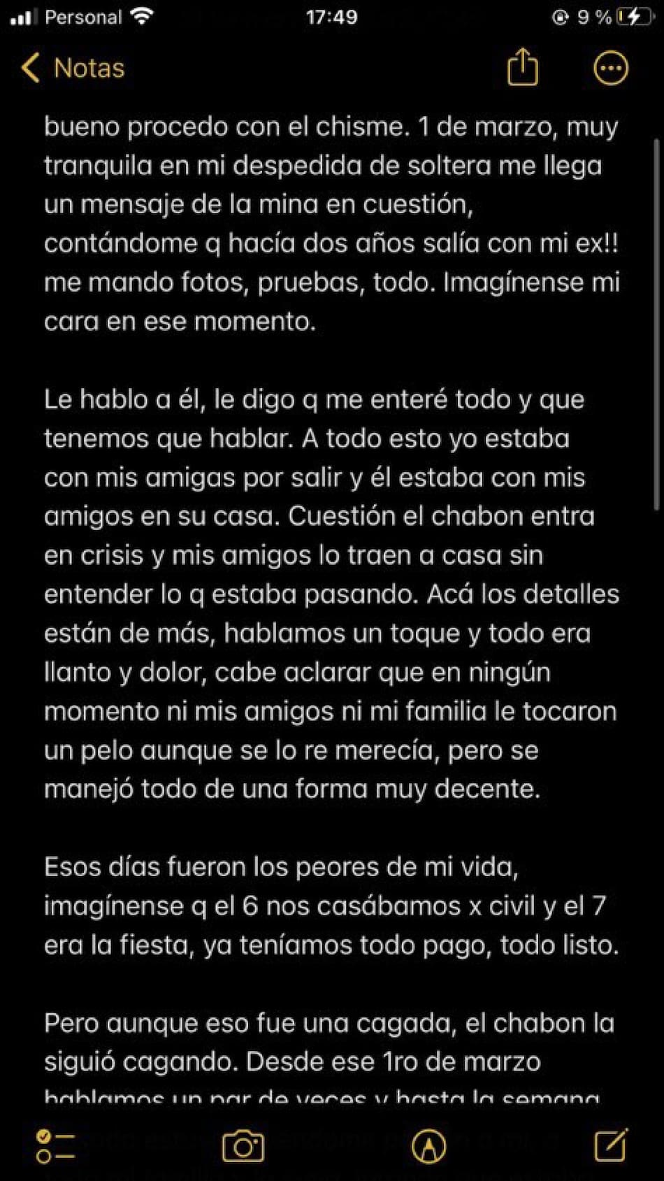 Una hincha estaba por casarse y se enteró que su pareja la engañaba 1. Foto: X.